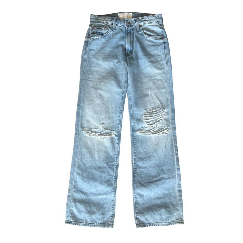 MOTHER Superior The Rambler Zip Flood The Ripped Jeans